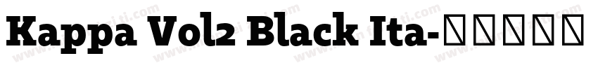 Kappa Vol2 Black Ita字体转换